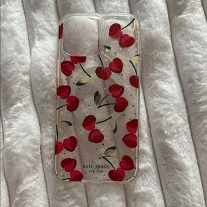 Kate Spade Cherry Pattern Phone Case - Red and Green